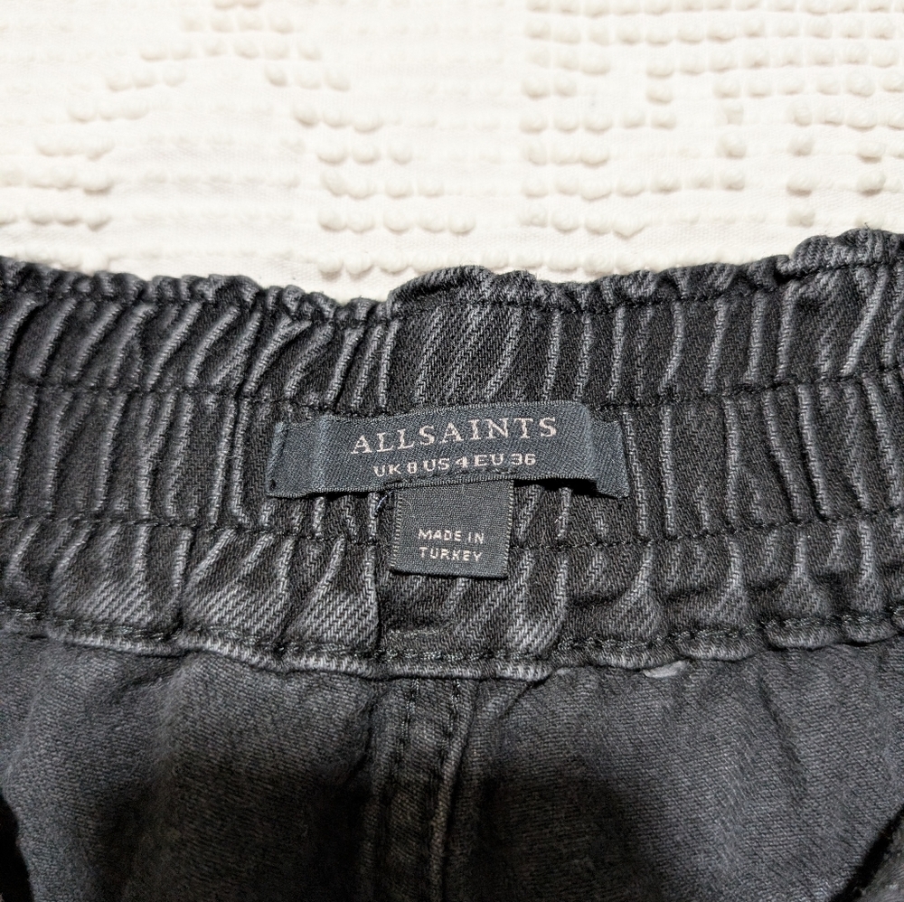 All Saints Black Barrel Leg High waisted Women's Jeans - Picture 5 of 5